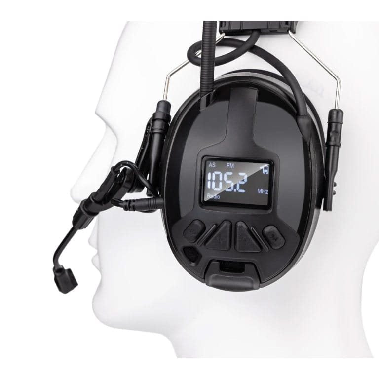 Auriculares protectores M300T negros con Bluetooth y radio FM