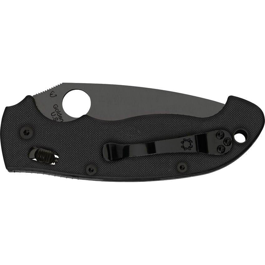 Cuchillo plegable Spyderco MANIX 2 XL Black con empuñadura G-10 y hoja CPM S30V