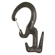 Mosquetón FIGURE 9 de acero inoxidable en acabado negro mate