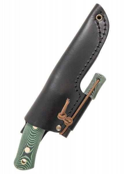 Cuchillo forestal sueco No.10, Micarta verde, acero al fuego CA-13123 - Espadas y Más