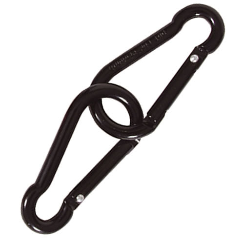 Pack de 2 mosquetones de 6 mm en negro
