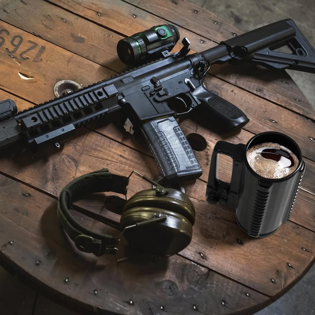 Taza cerámica AR15 negra 650 ml
