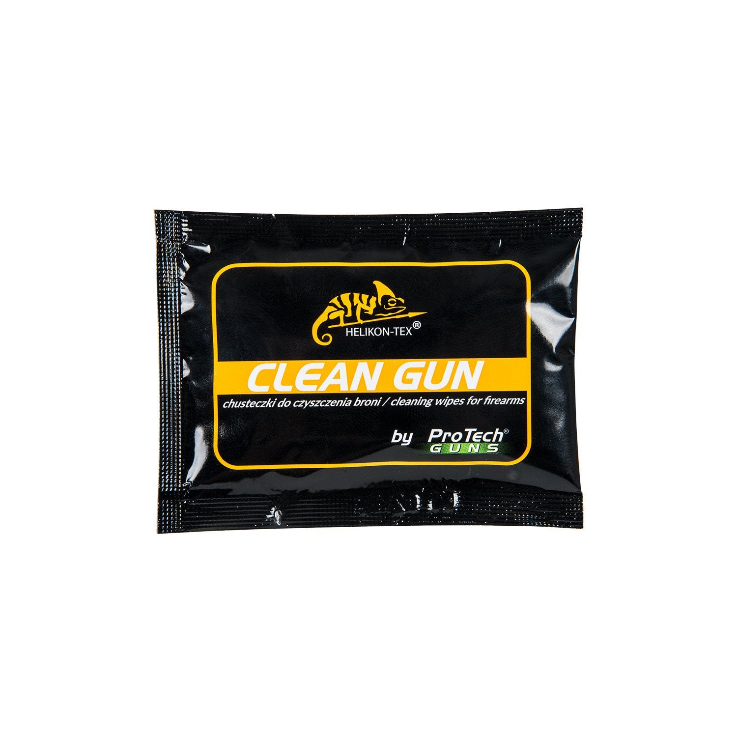 Toallita limpiadora CLEAN GUN para armas, impregnada con lubricante anticorrosión, color negro