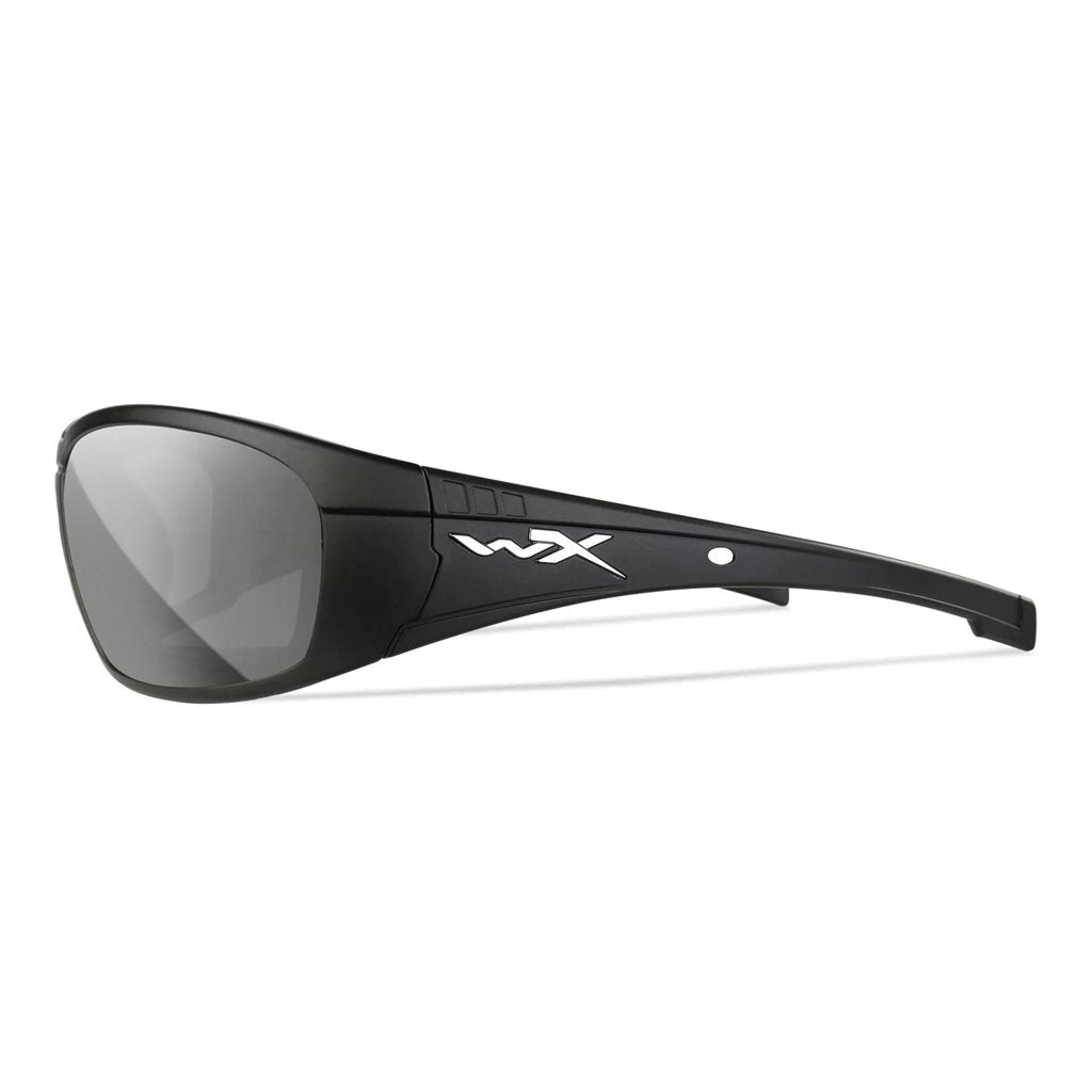 Gafas de tiro WX BOSS CAPTIVATE montura negra lentes Silver Flash