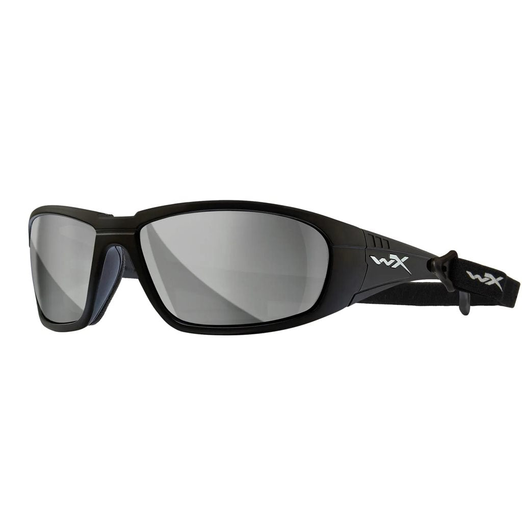 Gafas de tiro WX BOSS CAPTIVATE montura negra lentes Silver Flash