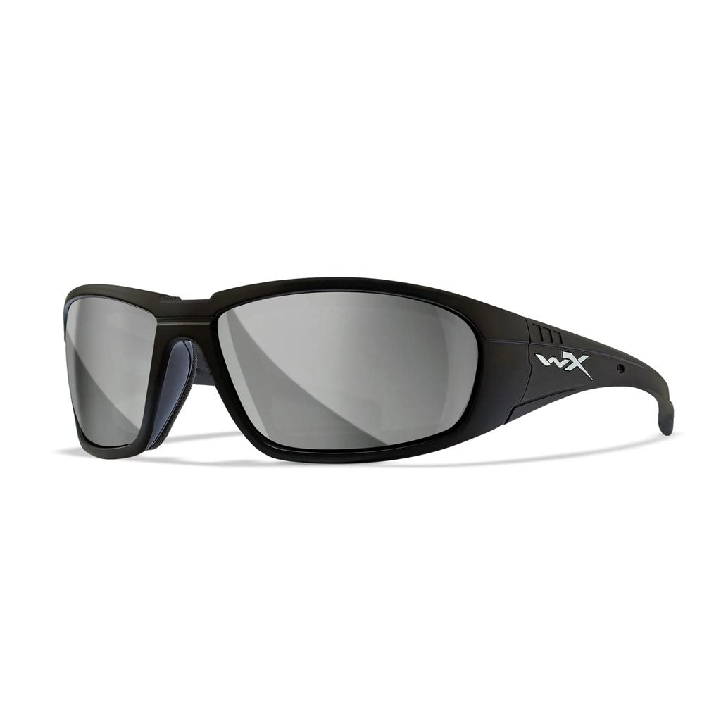 Gafas de tiro WX BOSS CAPTIVATE montura negra lentes Silver Flash