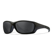 Gafas de tiro WX GRAVITY con montura negra y lentes ahumadas