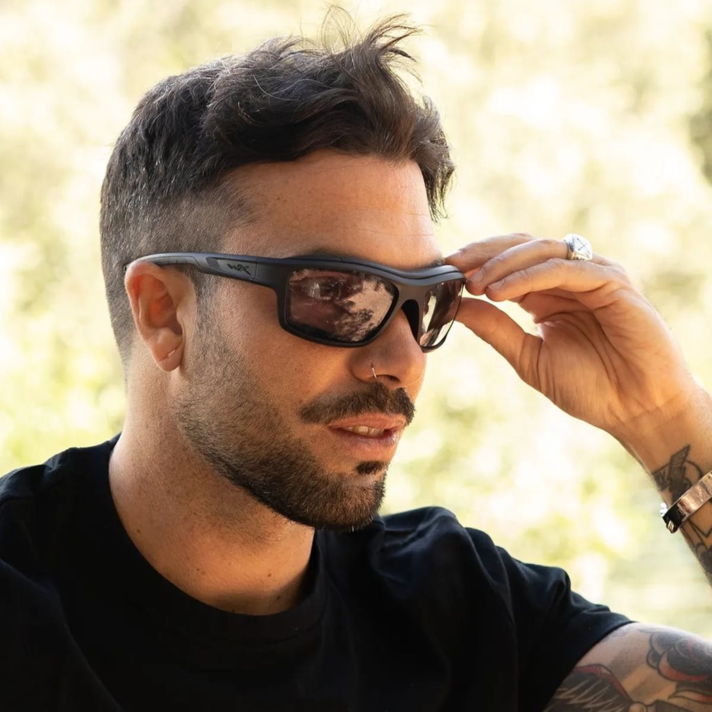 Gafas de tiro WX OZONE CAPTIVATE montura negra lentes fotocromáticas grises y polarizadas