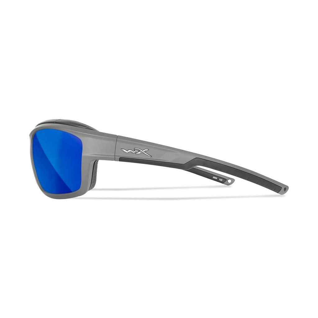 Gafas de tiro WX OZONE marco gris con lentes polarizadas azules CAPTIVATE™