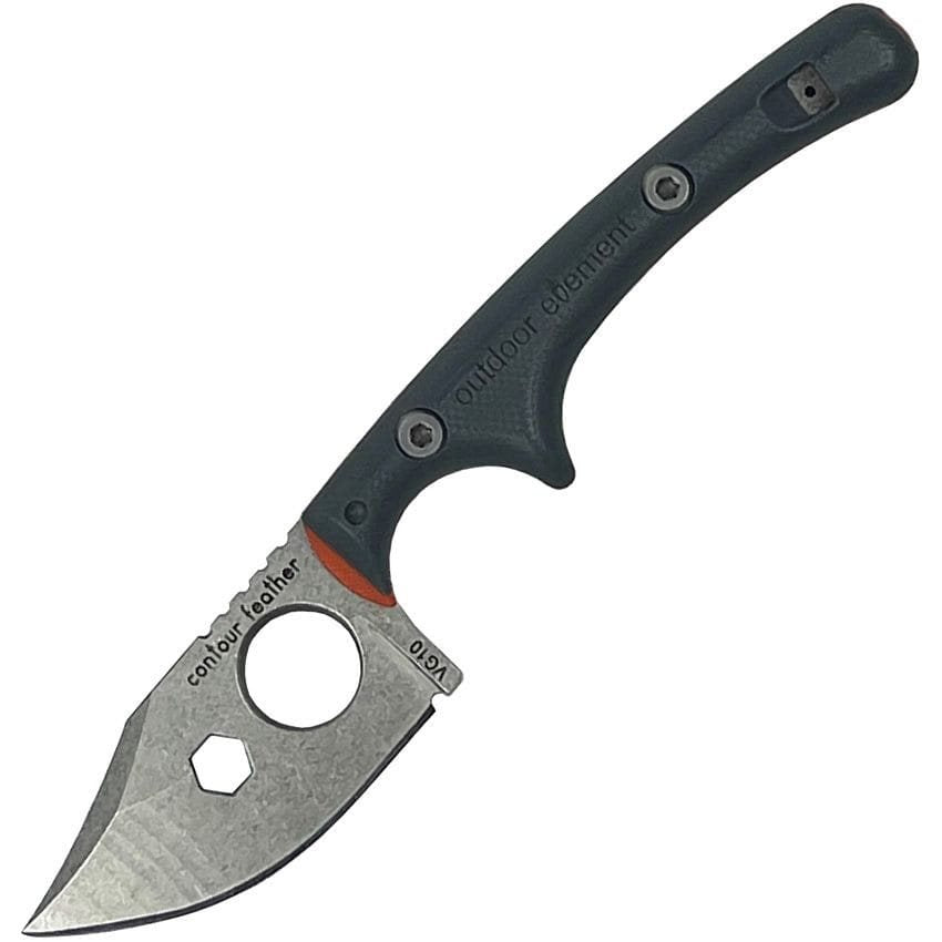 Cuchillo CONTOUR FEATHER con espiga completa, hoja fija y mango inusualmente delgado