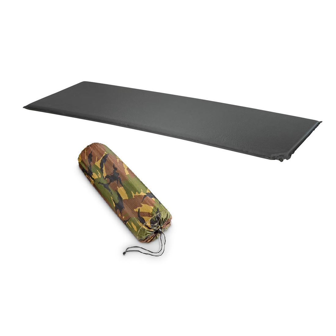 Colchoneta autoinflable militar holandesa usada con funda camuflaje DPM
