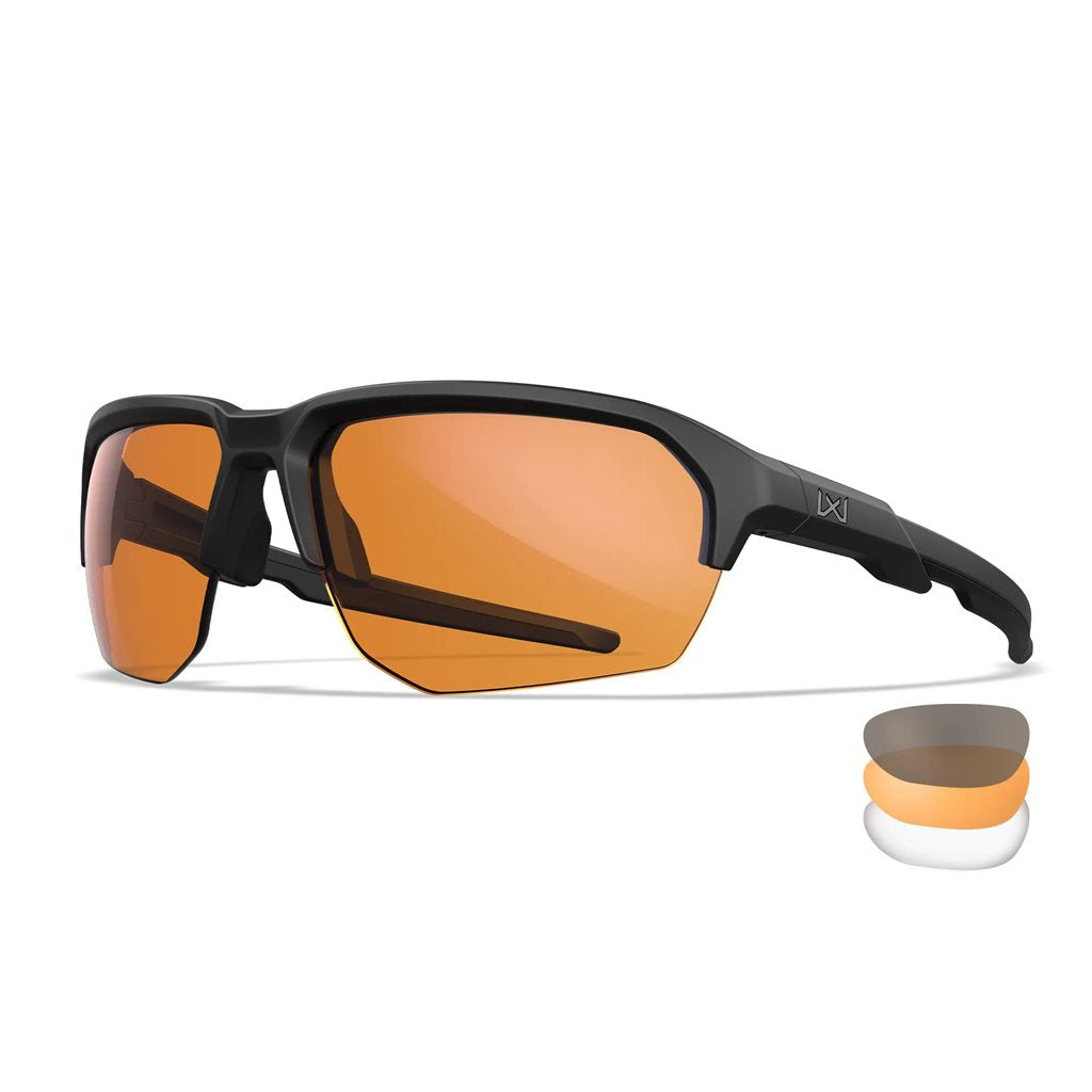 Gafas de tiro WX JAKL con marco negro y 3 lentes