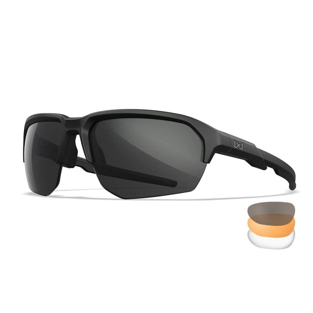 Gafas de tiro WX JAKL con marco negro y 3 lentes