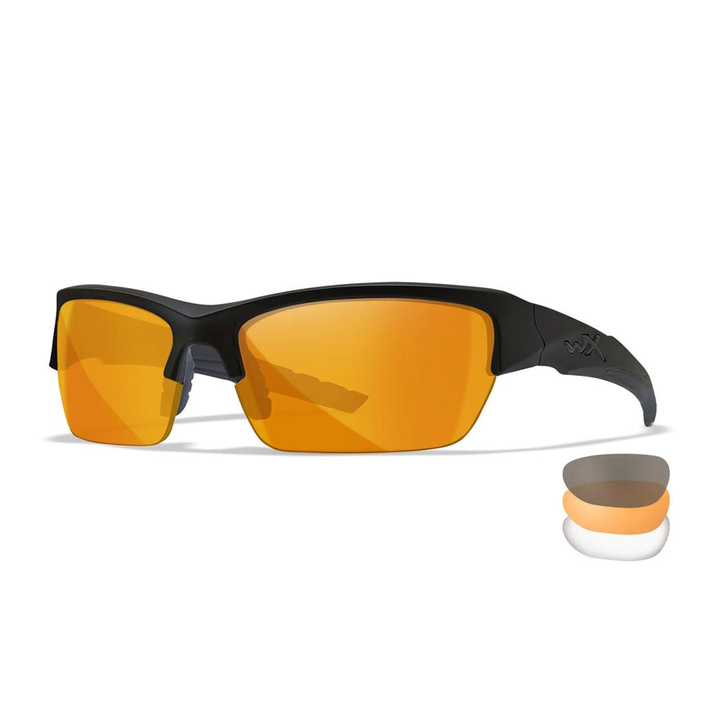 Gafas de tiro WX VALOR con marco verde y set de 3 lentes
