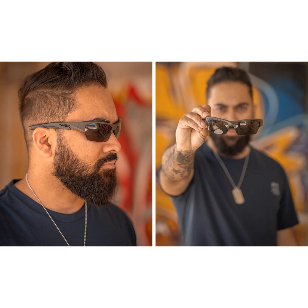 Gafas de tiro WX VALOR con marco verde y set de 3 lentes