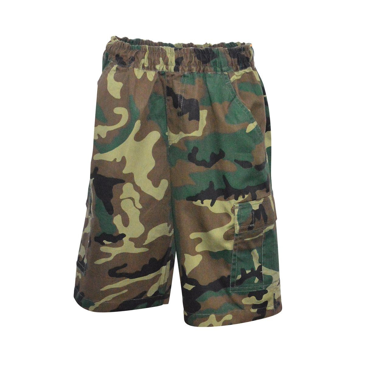 Pantalones cortos infantiles cargo Woodland camuflaje