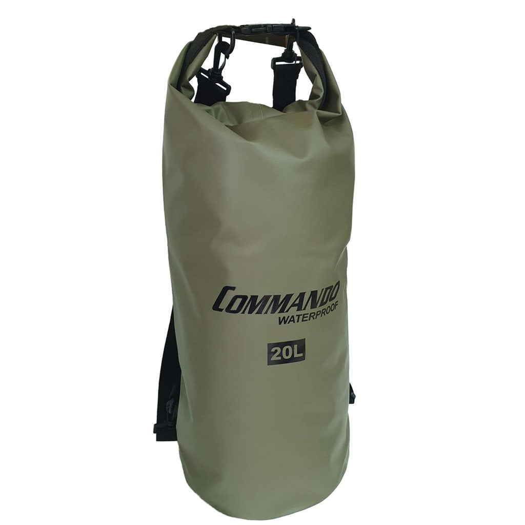 Bolsa seca impermeable 10L verde - cierre enrollable y material resistente para deportes acuáticos