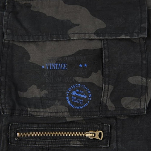 Shorts cargo AVAGE vintage con cinturón, algodón ligero y múltiples bolsillos