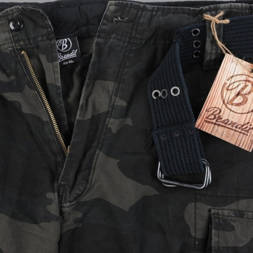 Shorts cargo AVAGE vintage con cinturón, algodón ligero y múltiples bolsillos