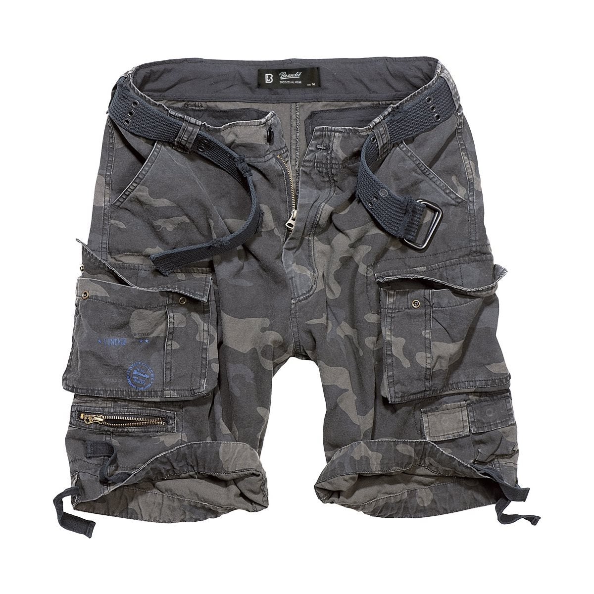 Shorts cargo AVAGE vintage con cinturón, algodón ligero y múltiples bolsillos
