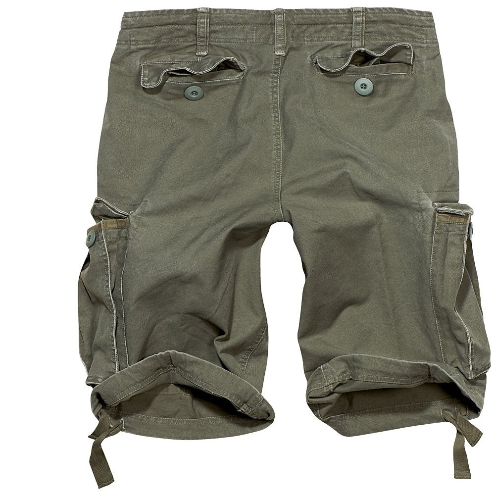 Shorts cargo BRANDIT Vintage verde, tejido resistente y diseño clasico