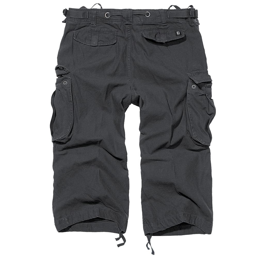 Pantalones 3/4 Industry Vintage Brandit negros estilo M65 con bolsillos