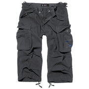 Pantalones 3/4 Industry Vintage Brandit negros estilo M65 con bolsillos