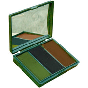 Pintura facial de camuflaje WOODLAND 3 colores en estuche con espejo