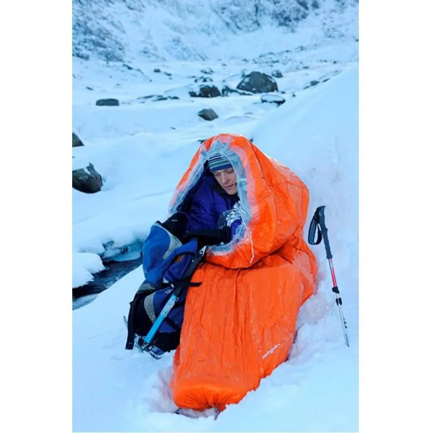 Saco de emergencia BLIZZARD naranja embalado al vacío