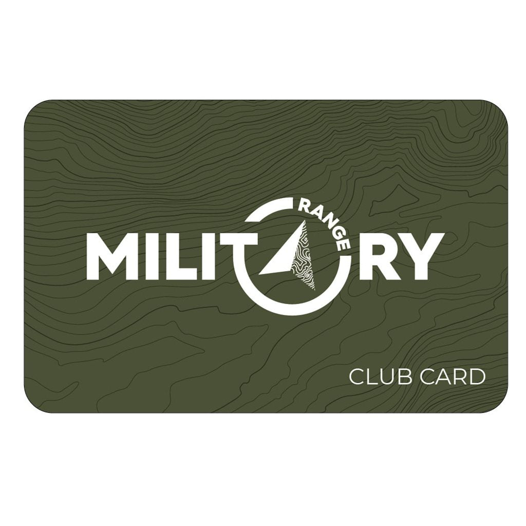 Club Card Military Range — tarjeta promocional que ofrece 10% de descuento permanente en Military Range