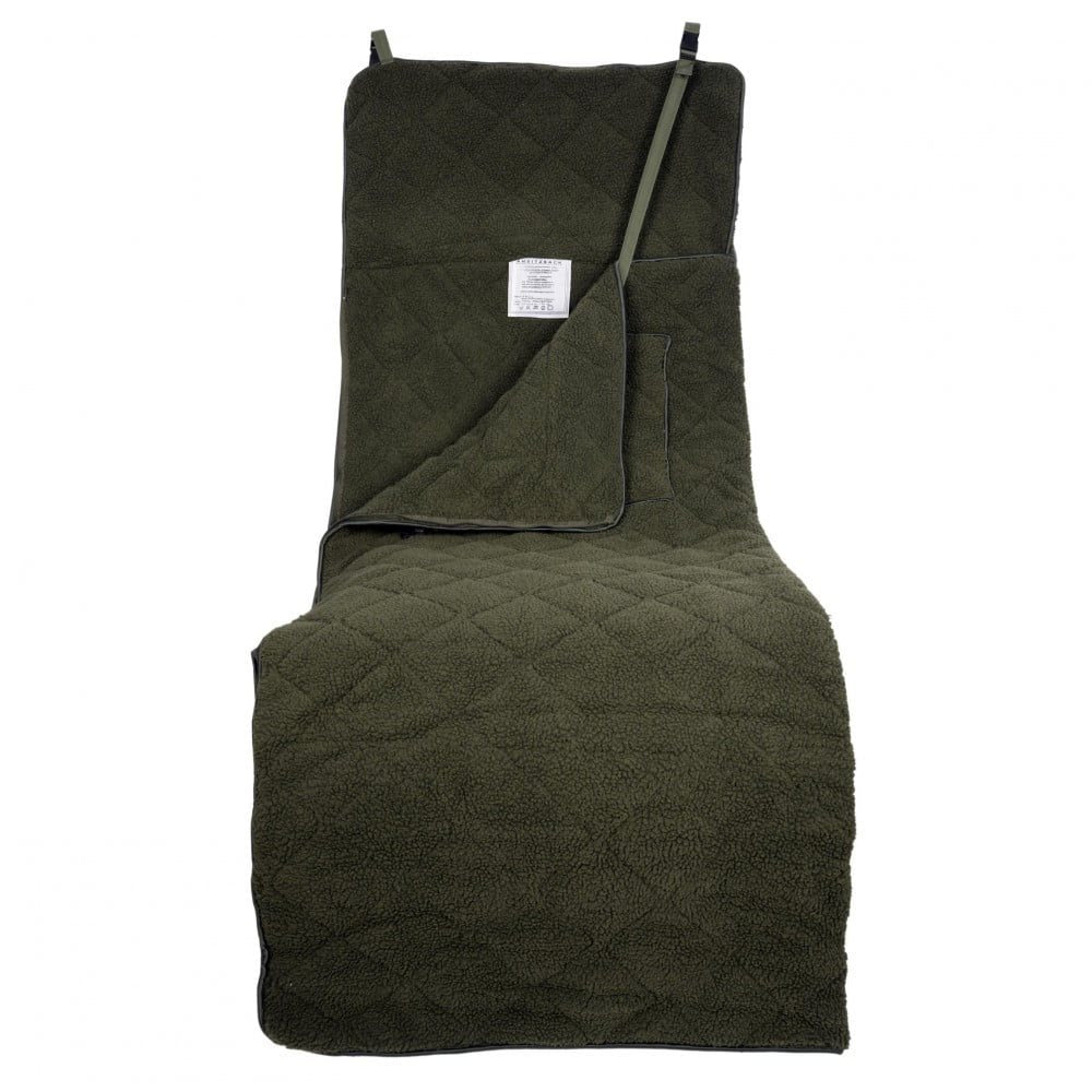 Manta HUNTER verde para caza con cremallera lateral y tirantes