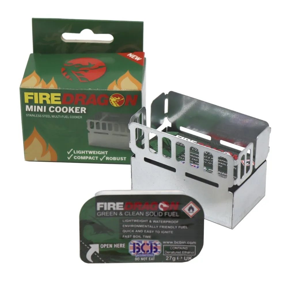 Hornillo FIRE DRAGON MINI COOKER de acero inoxidable