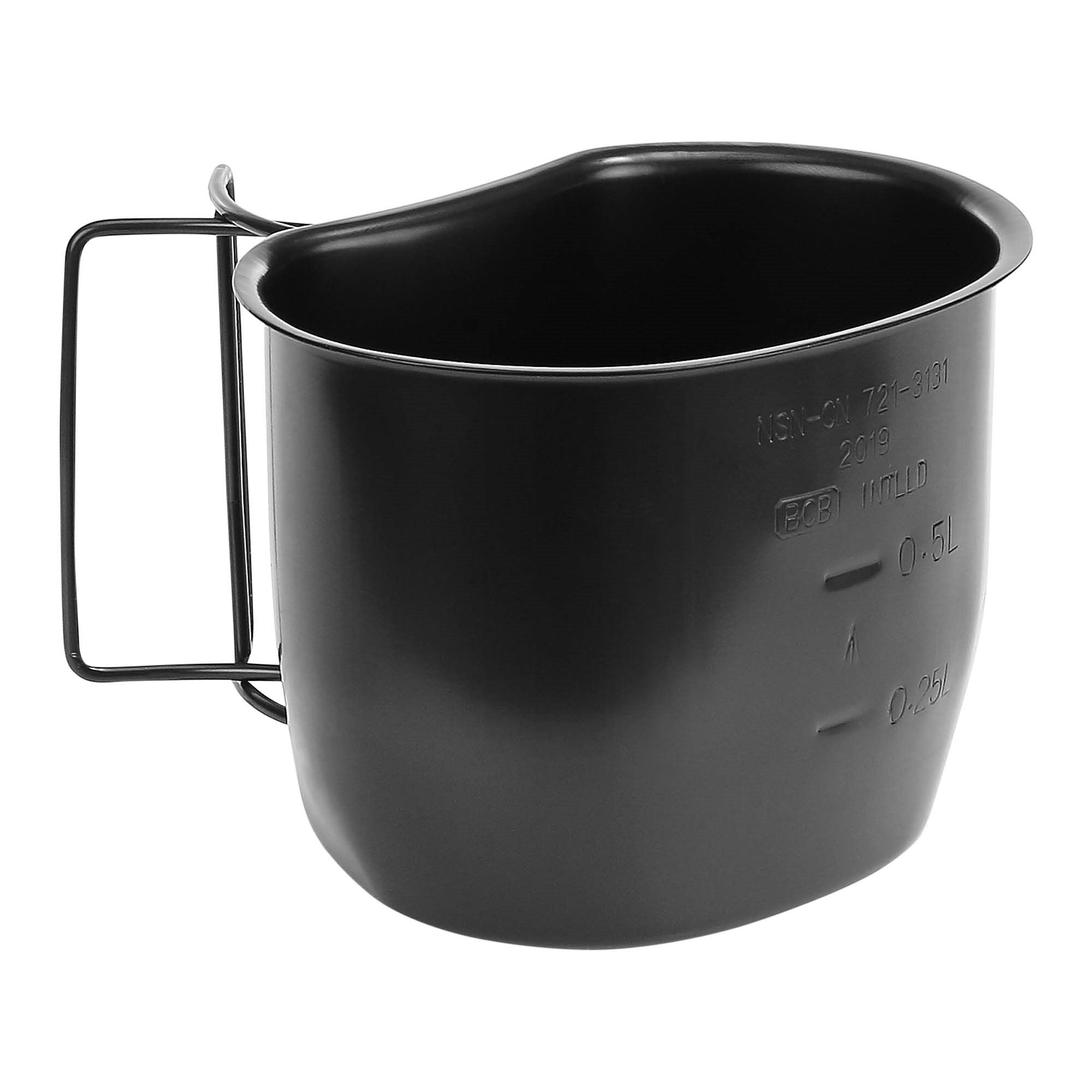 Vaso bebedero CRUSADER negro de acero inoxidable 750 ml