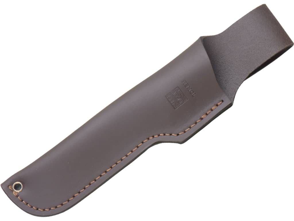 CUCHILLO DESOLLADOR JOKER HURÓN, PUÑO DE CIERVO, HOJA ACERO INOX DE 11 CM.FUNDA DE CUERO CN74 - Espadas y Más