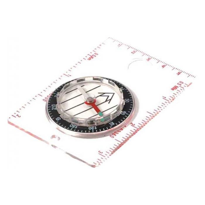 Brújula de placa pequeña con cordón para el cuello, escalas 1:50000 y 1:63360