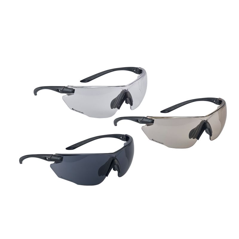 Gafas protectoras balísticas BOLLÉ COMBAT con 3 lentes: claro, amarillo y ahumado