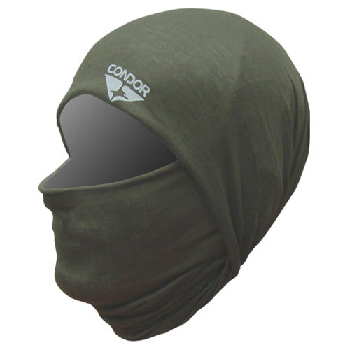 Pañuelo Multi-Wrap multifuncional verde tubular de poliéster, dimensiones aprox. 24x50 cm