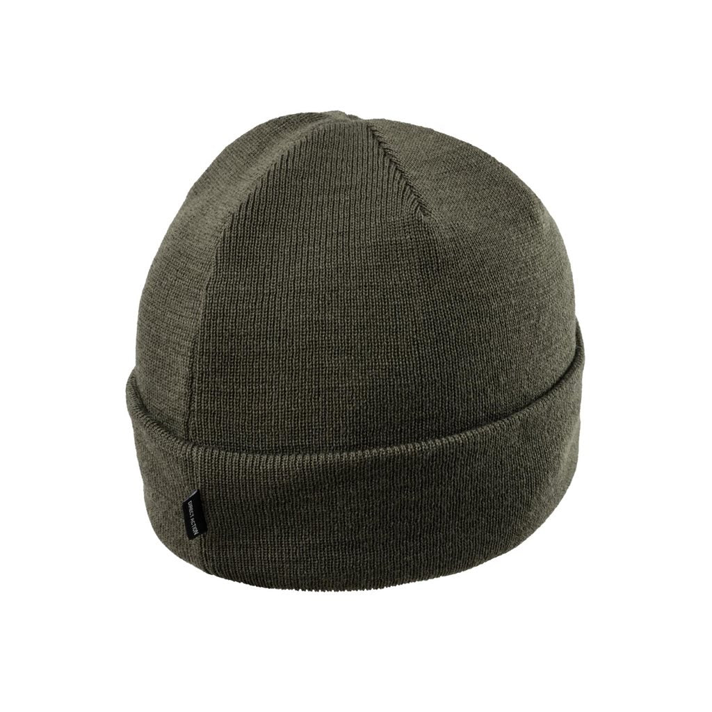 Gorro SHAKA Merino negro con pequeño parche que muestra el gesto SHAKA
