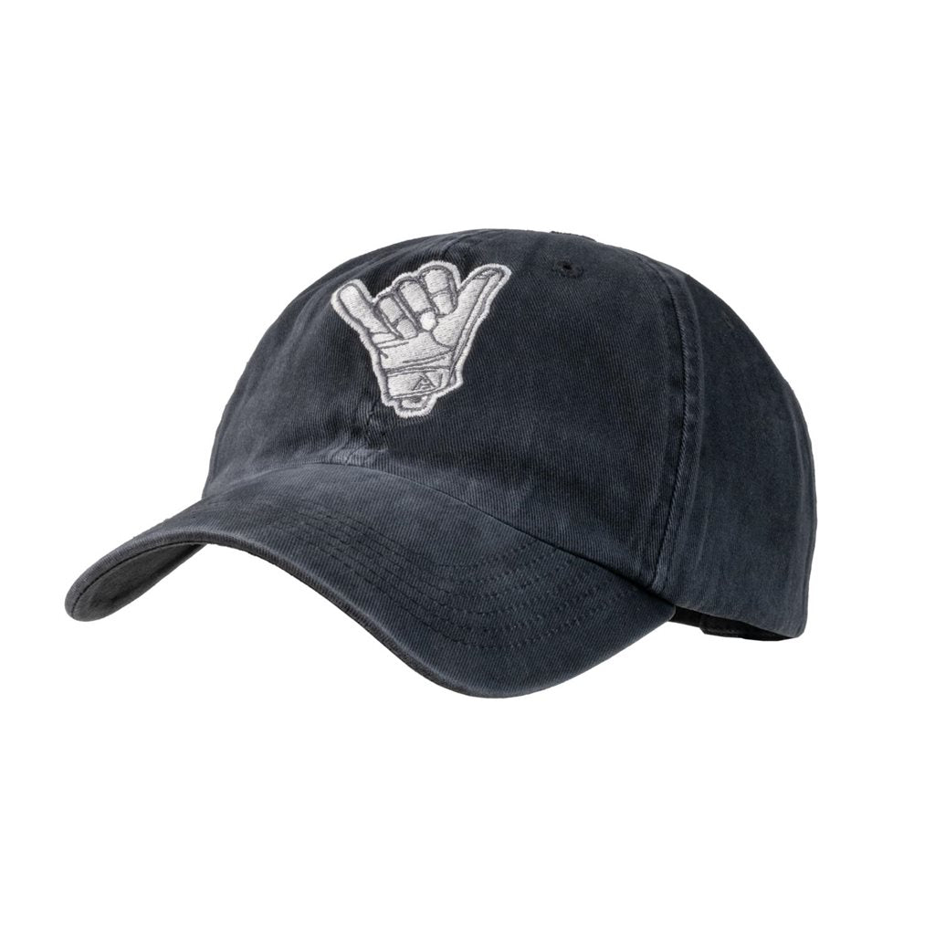 Gorra béisbol SHAKA negra de algodón, talla única, motivo frontal SHAKA