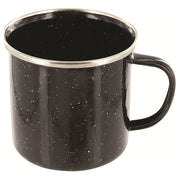 Taza metálica esmaltada negra estilo western 350 ml (CP082-BK)