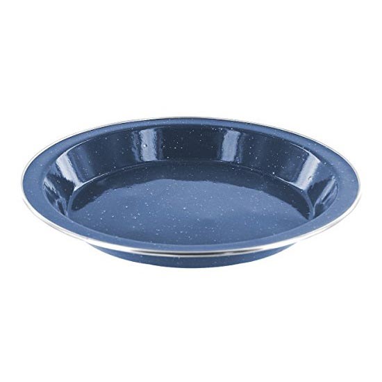 Plato metálico esmaltado hondo negro, diámetro 25 cm, peso 220 g