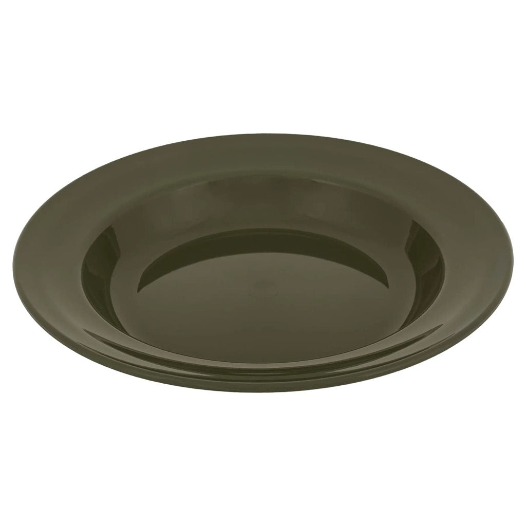 Plato hondo de plástico verde 22 cm