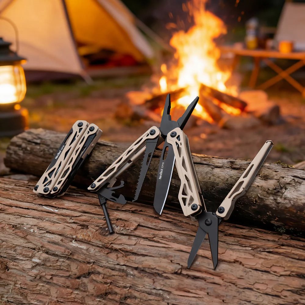 Alicates multifunción CAMPER CP10 con 12 herramientas
