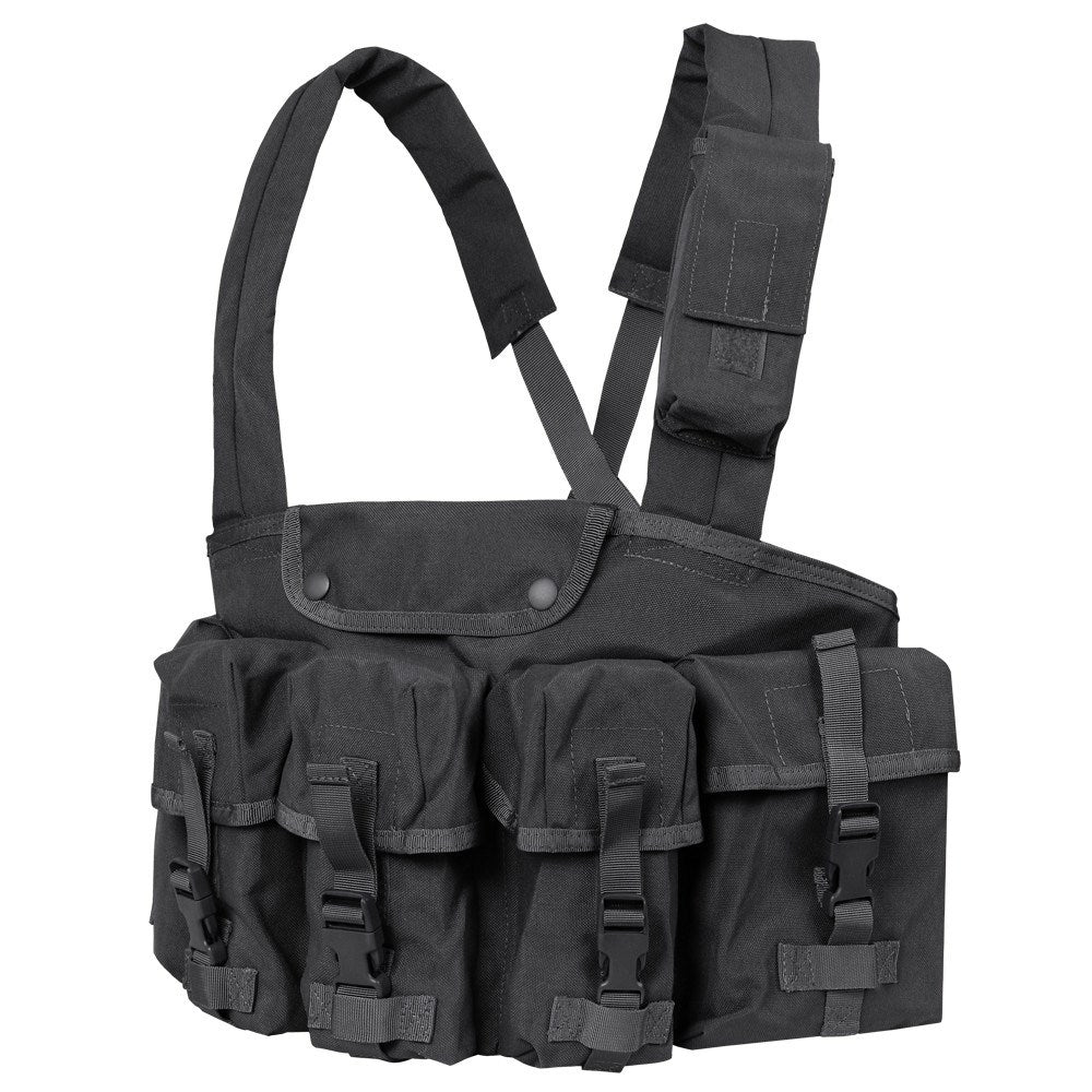 Chaleco táctico Chest Rig verde con 7 bolsillos
