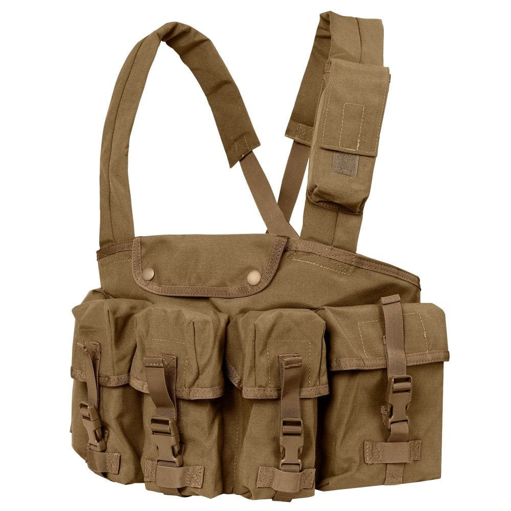 Chaleco táctico Chest Rig verde con 7 bolsillos