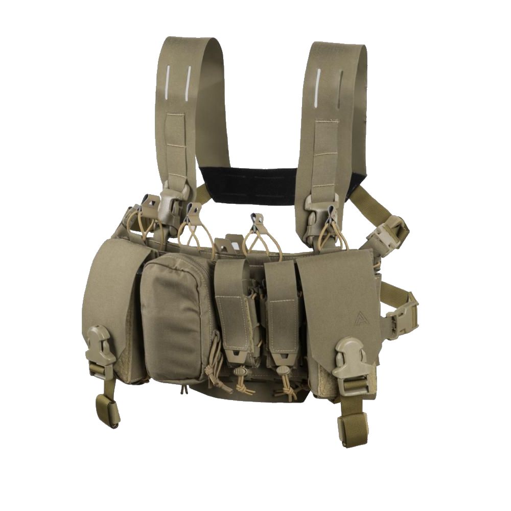 Vesta chest rig THUNDERBOLT® en Cordura 500D con bolsas cosidas para cargadores AR, AK y .308
