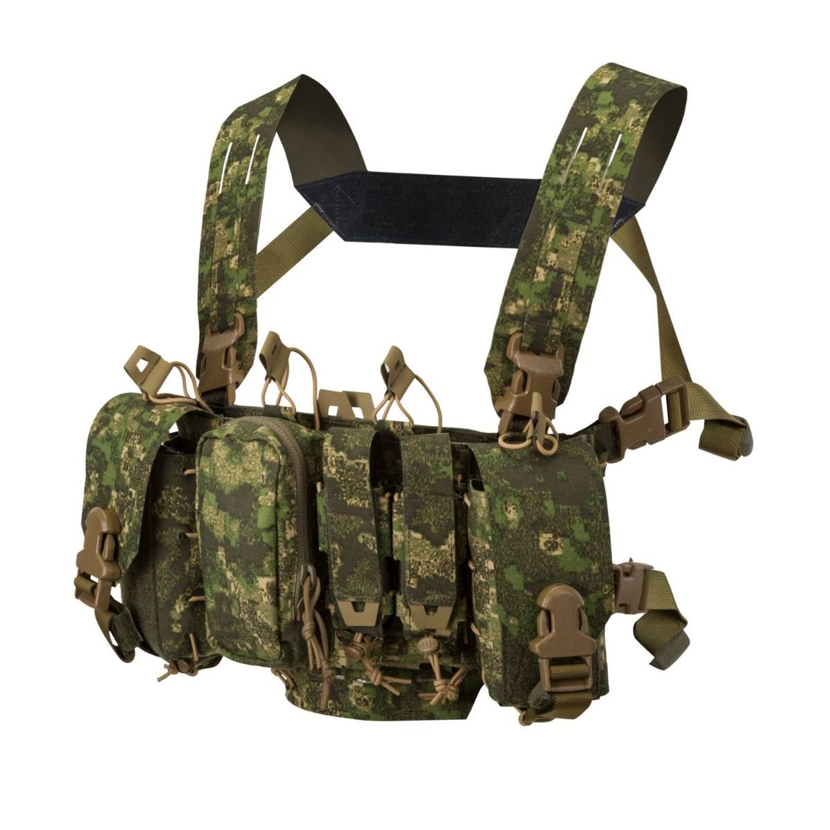 Vesta chest rig THUNDERBOLT® en Cordura 500D con bolsas cosidas para cargadores AR, AK y .308