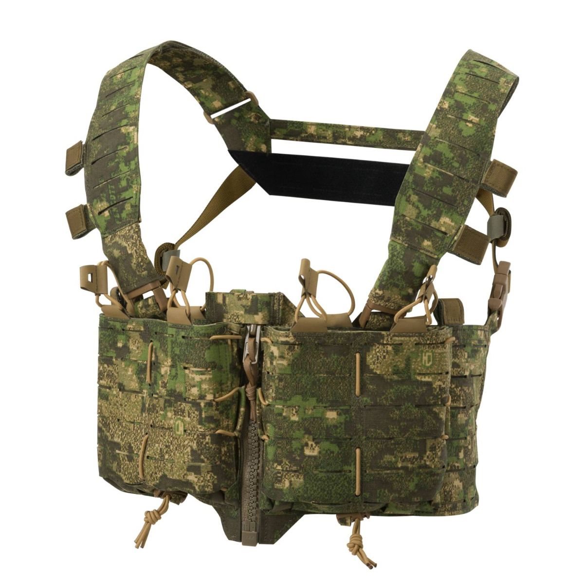 Chest Rig TEMPEST® en Cordura 500D, pechera táctica modular con bolsillos fijos y sistema PALS/MOLLE