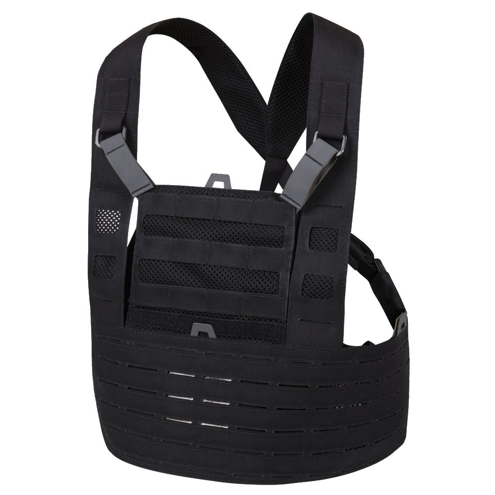 Chest Rig Typhoon en laminado de nylon ligero, vista frontal mostrando compatibilidad PALS/MOLLE