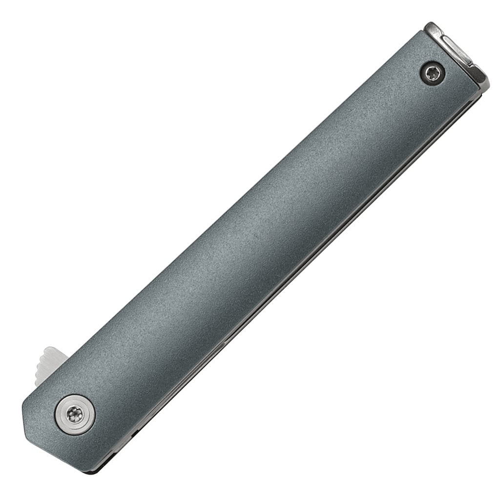 Cuchillo plegable CRKT CEO Compact azul con hoja lisa de acero 1.4116 y flipper IKBS